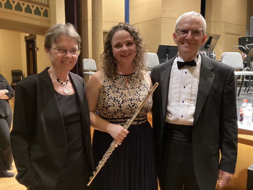 Composer Linda Robbins Coleman, Rose Bishop, and conductor Bob McConnell