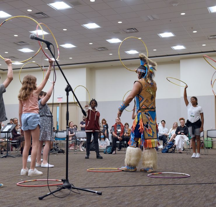 Tony Duncan teaches a Native American Hoop Dance Credit Tim Trumble