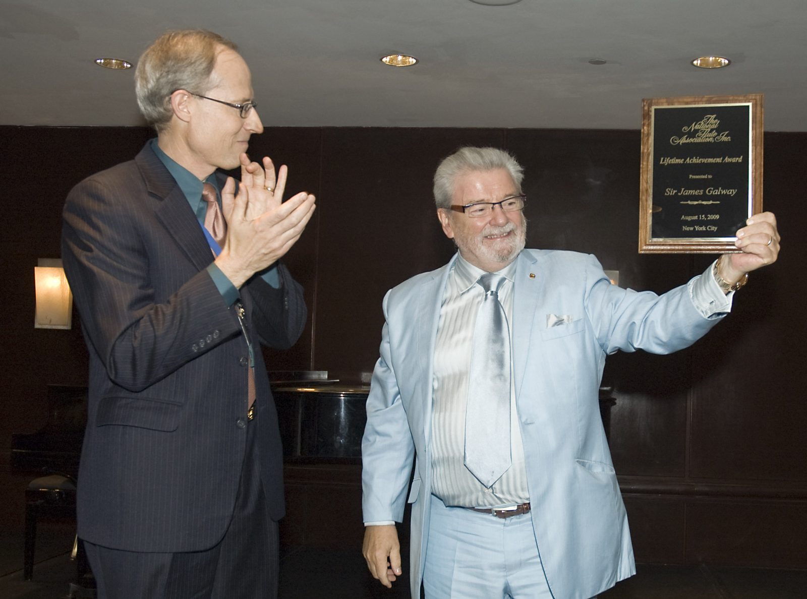 Sir James received the 2009 NFA Lifetime Achievement Award from Leonard Garrison