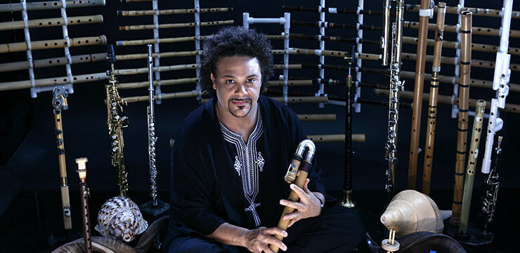 Pedro Eustache with flutes